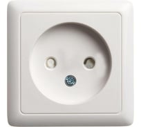 Розетка 1-м Systeme Electric ОП Хит 10А IP20 250В без заземл. защ. шторки бел. RA10-137-B