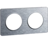 2-ая рамка Systeme Electric Odace Полированный алюминий/Алюминий SE S53P804J