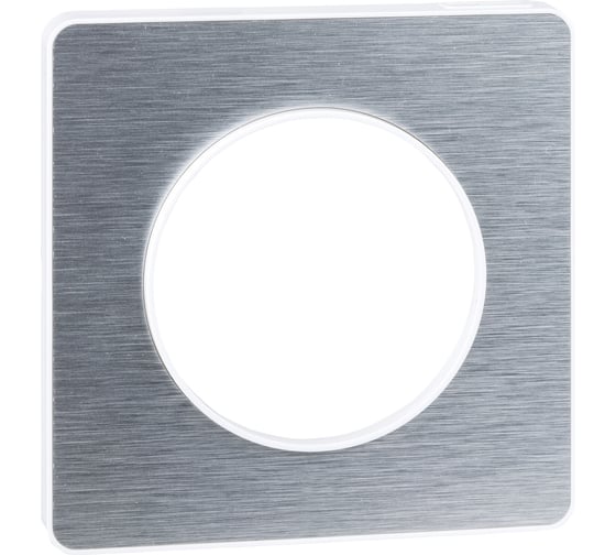 1-ая рамка Systeme Electric Odace Полированный алюминий/Бел SE S52P802J 1