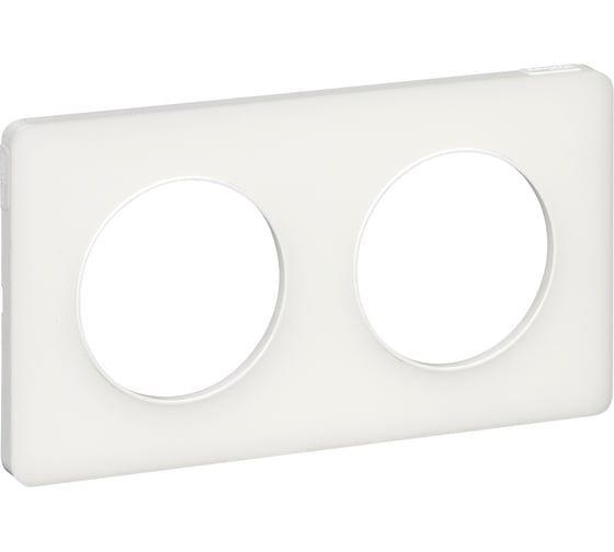 2-ая рамка Systeme Electric Odace Прозрачный Матовый Бел SE S52P804R 1