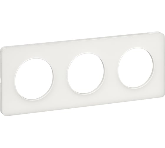 3-ая рамка Systeme Electric Odace Прозрачный Матовый Бел SE S52P806R 1
