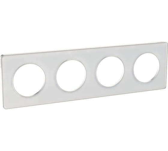 4-ая рамка Systeme Electric Odace Прозрачный Матовый Бел SE S52P808R 1