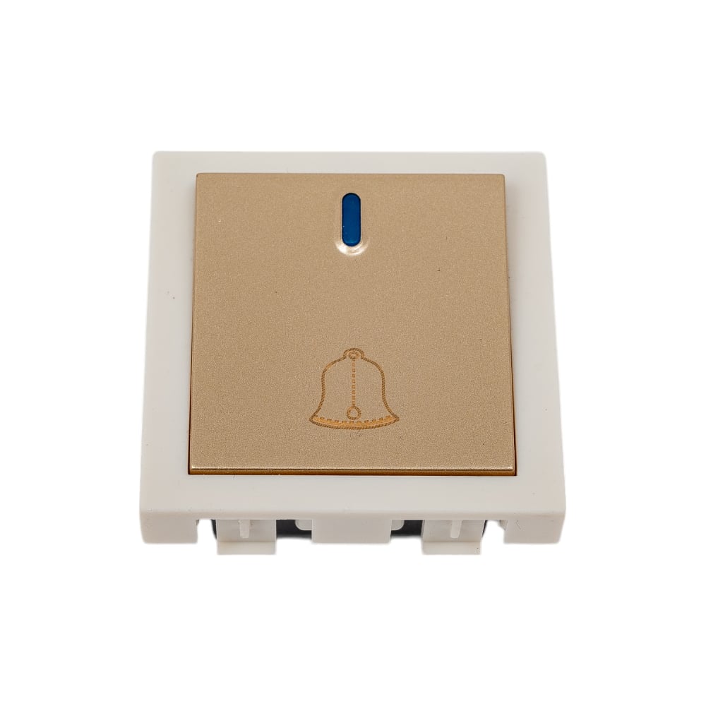 Выключатель без фиксации LANMASTER одноклавишный, 45х45, бронза LAN ...