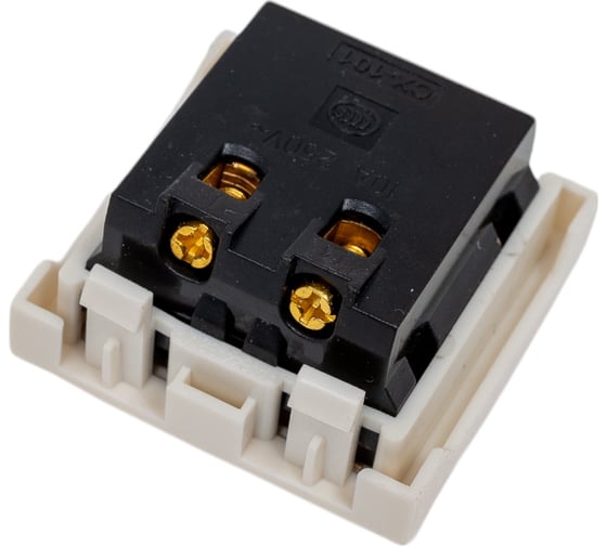 Выключатель без фиксации LANMASTER одноклавишный, 45х45, бронза LAN-EC45x45-SDB-BRZ