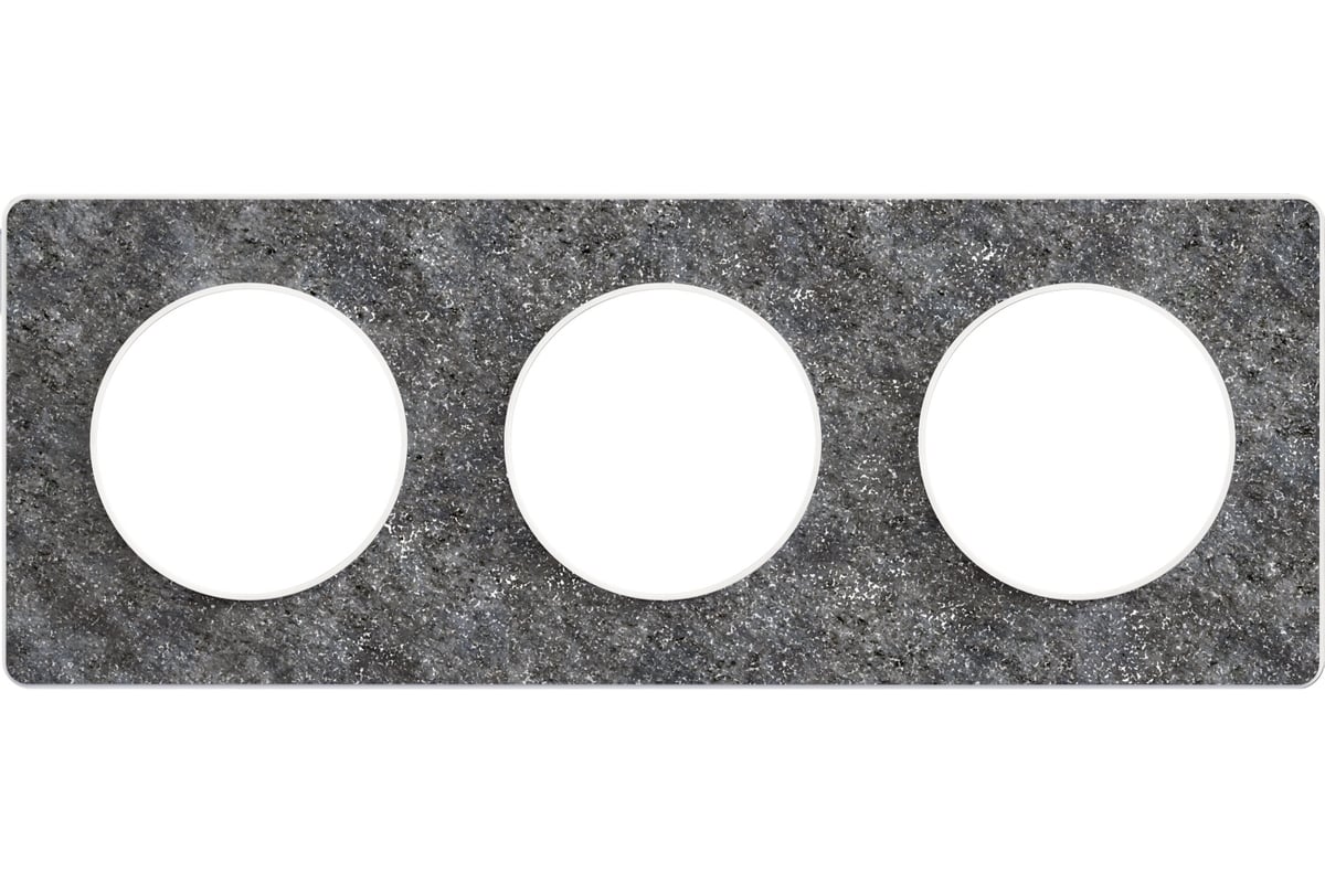 3-ая рамка Systeme Electric Odace Черный фосфор/Бел SE S52P806T ...