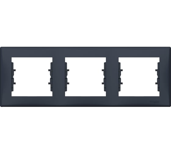 3-ая горизонтальная рамка Systeme Electric Sedna Графит SE SDN5800570 1
