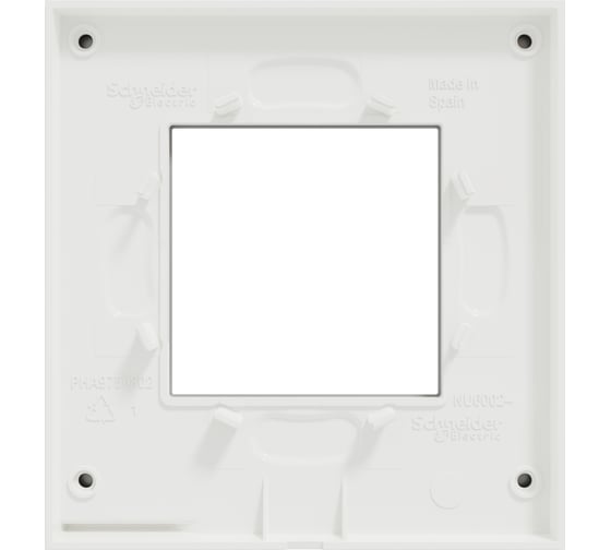 1-ная горизонтальная рамка Systeme Electric Unica Pure Алюминий матовый/Белая NU600280