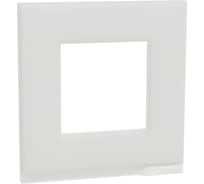 1-ная горизонтальная рамка Systeme Electric Unica Pure Белое стекло/Белая NU600285