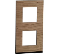 2-ная вертикальная рамка Systeme Electric Unica Pure Дуб/Антрацит NU6004V84