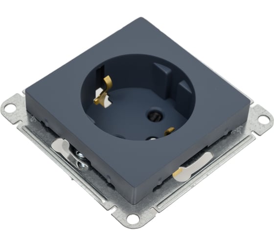 Розетка Systeme Electric AtlasDesign Грифель с/з со шторками, 16А, механизм SE ATN000745