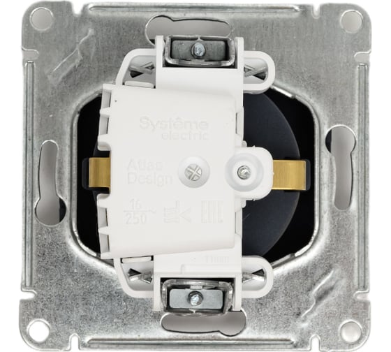 Розетка Systeme Electric AtlasDesign Грифель с/з со шторками, 16А, механизм SE ATN000745