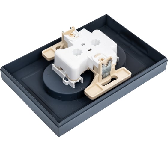 Розетка Systeme Electric AtlasDesign Грифель б/з двойная, со шторками,16А, в сборе SE ATN000722
