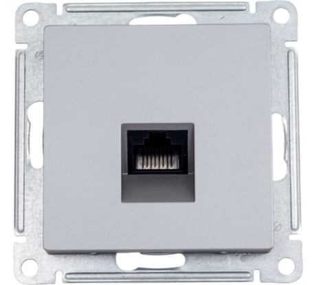 Компьютерная розетка Systeme Electric AtlasDesign Сталь RJ45, механизм SE ATN000983