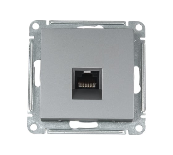 Компьютерная розетка Systeme Electric AtlasDesign Сталь RJ45, механизм SE ATN000983 1