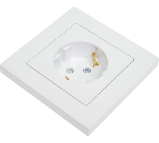 Розетка Systeme Electric AtlasDesign Жемчуг с/з со шторками, 16А, в сборе SE ATN000444
