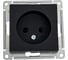 Розетка Systeme Electric AtlasDesign Карбон б/з со шторками, 16А, механизм SE ATN001049 2