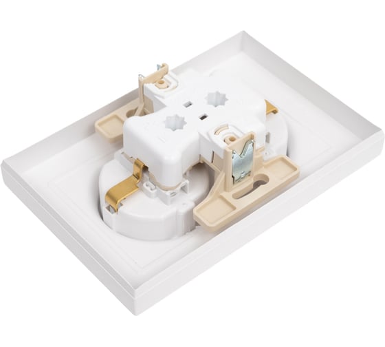 Розетка Systeme Electric AtlasDesign Жемчуг с/з двойная, со шторками, 16А, в сборе SE ATN000426