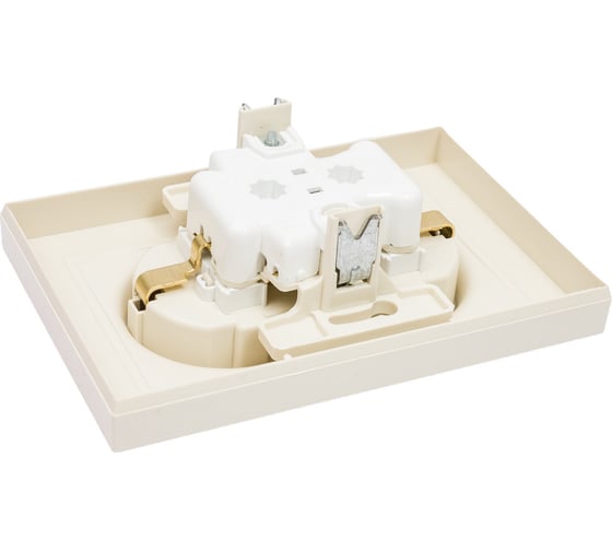 Розетка Systeme Electric AtlasDesign Беж с/з двойная, со шторками, 16А, в сборе SE ATN000226