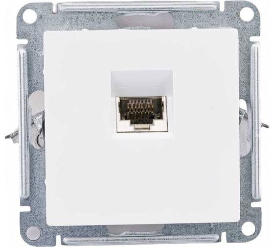 Компьютерная розетка Systeme Electric AtlasDesign Белый RJ45, кат. 6A, механизм SE ATN000186