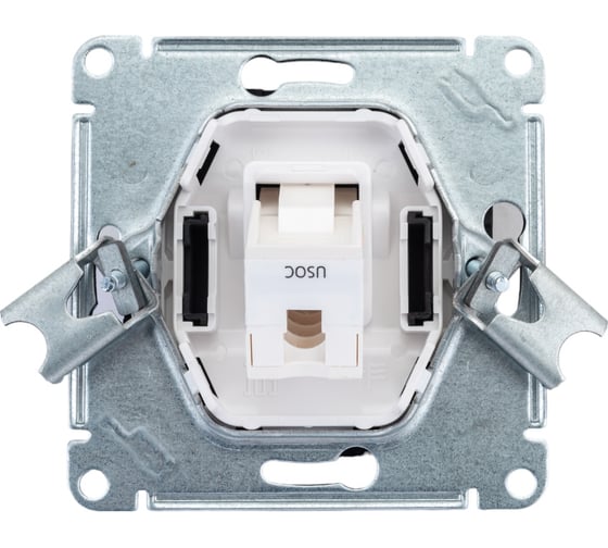 Телефонная розетка Systeme Electric AtlasDesign Карбон RJ11, механизм SE ATN001081