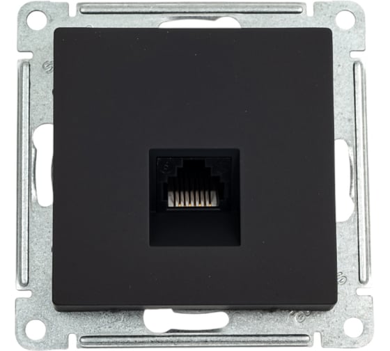 Телефонная розетка Systeme Electric AtlasDesign Карбон RJ11, механизм SE ATN001081 1