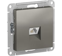 Телефонная розетка Systeme Electric AtlasDesign Сталь RJ11, механизм SE ATN000981