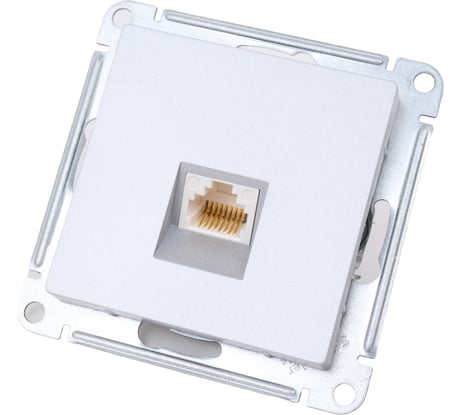 Телефонная Schneider розетка Electric AtlasDesign Алюминий RJ11, механизм SE ATN000381