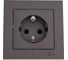 Розетка Systeme Electric AtlasDesign Мокко с/з со шторками, 16А, в сборе SE ATN000644 1