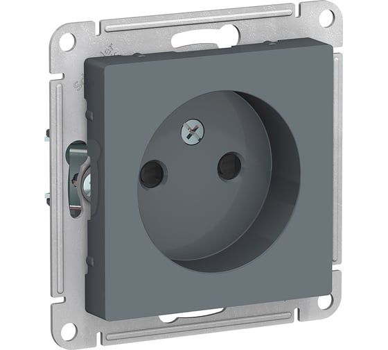 Розетка Systeme Electric AtlasDesign Грифель б/з со шторками, 16А, механизм SE ATN000749
