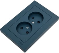 Розетка Systeme Electric AtlasDesign Изумруд б/з двойная, со шторками,16А, в сборе SE ATN000822