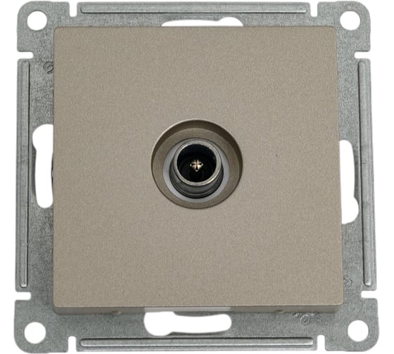 Розетка TV Systeme Electric AtlasDesign Шампань проходная 4DB, механизм SE ATN000592