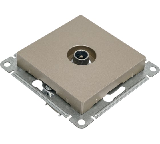 Розетка TV Systeme Electric AtlasDesign Шампань проходная 4DB, механизм SE ATN000592