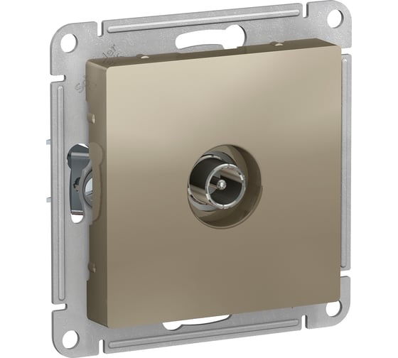 Розетка TV Systeme Electric AtlasDesign Шампань проходная 4DB, механизм SE ATN000592