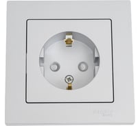 Розетка Systeme Electric AtlasDesign Алюминий с/з со шторками, 16А, в сборе SE ATN000344