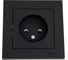 Розетка Systeme Electric AtlasDesign Карбон б/з, 16А, в сборе SE ATN001040 1
