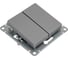 Переключатель Systeme Electric AtlasDesign Сталь 2-клавишный сх.6, 10АХ, механизм SE ATN000965 2