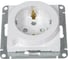 Розетка Systeme Electric AtlasDesign Бел с/з со шторками с выталк., 16А, механизм SE ATN000147 2