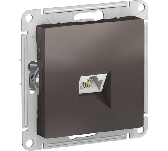 Компьютерная розетка Systeme Electric AtlasDesign Мокко RJ45, кат. 6A, механизм SE ATN000686