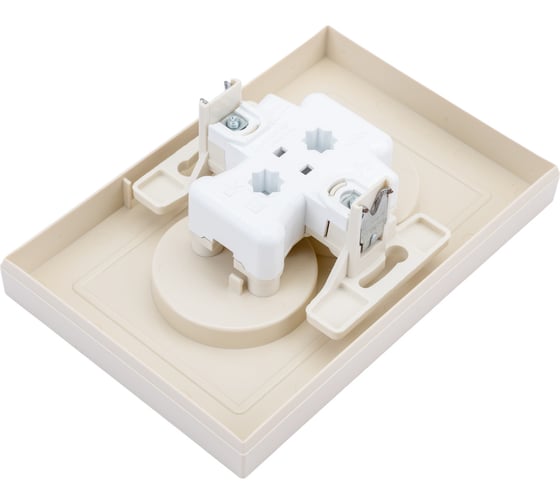 Розетка Systeme Electric AtlasDesign Беж б/з двойная, 16А, в сборе SE ATN000220