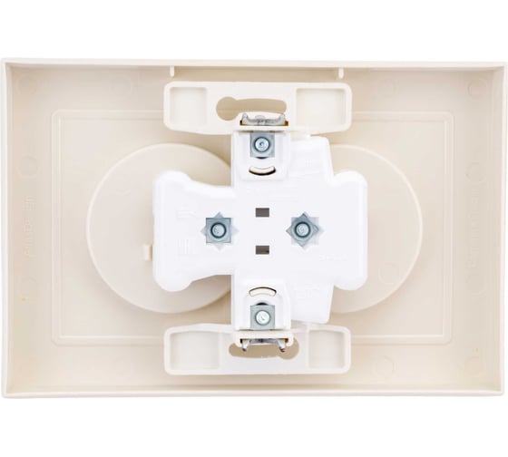 Розетка Systeme Electric AtlasDesign Беж б/з двойная, 16А, в сборе SE ATN000220
