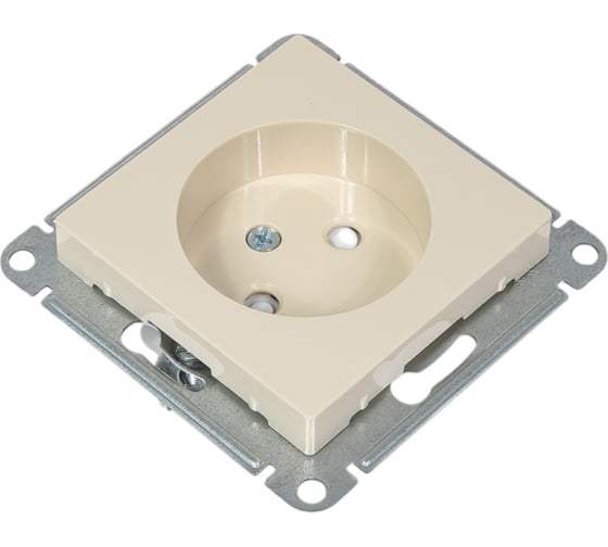 Розетка Systeme Electric AtlasDesign Беж б/з, со шторками, 16А, механизм SE ATN000249
