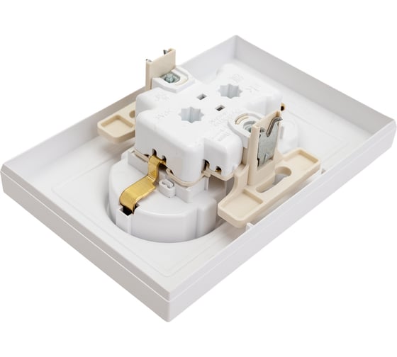 Розетка Systeme Electric AtlasDesign Бел с/з двойная, со шторками, 16А, в сборе SE ATN000126