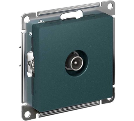 Розетка TV Systeme Electric AtlasDesign Изумруд проходная 4DB, механизм SE ATN000892