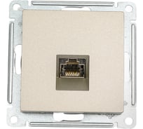 Компьютерная розетка Systeme Electric AtlasDesign Шампань RJ45, кат. 6A, механизм SE ATN000586