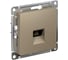Розетка компьютерная Systeme Electric AtlasDesign, RJ45, кат. 6A, механизм, Шампань ATN000586 1