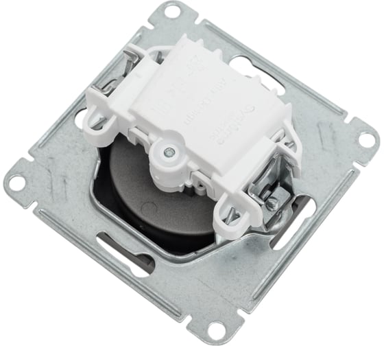 Розетка Systeme Electric AtlasDesign Сталь б/з  со шторками, 16А, механизм SE ATN000949