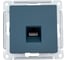 Розетка компьютерная Systeme Electric AtlasDesign, RJ45, 5e, механизм, Изумруд ATN000883 1