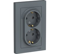 Розетка Systeme Electric AtlasDesign Грифель с/з двойная, 16А, в сборе SE ATN000724 19936678