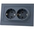 Розетка Systeme Electric AtlasDesign Грифель с/з двойная, 16А, в сборе SE ATN000724 2