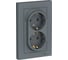 Розетка Systeme Electric AtlasDesign Грифель с/з двойная, 16А, в сборе SE ATN000724 1